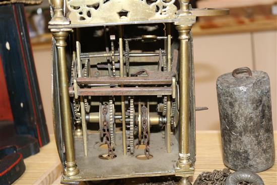 John Hicks, London. A lantern clock height 38cm